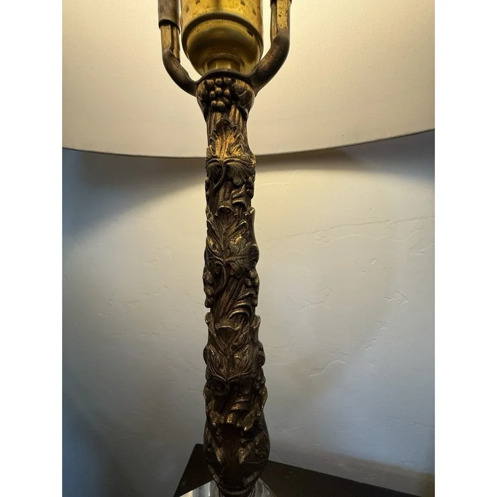 vintage mid-century Hollywood Regency-style table lamp Art Deco Decorative 18